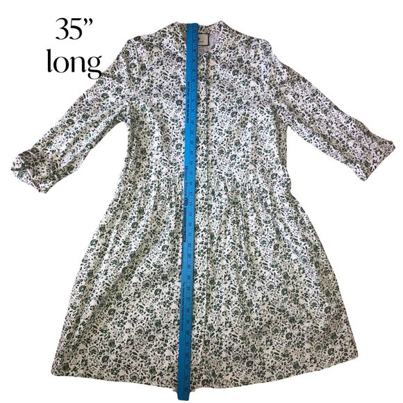 Dress Tuckernuck Floral XS Long Sleeve Button Up Cuffed Vintage Style Preppy - Picture 8 of 10